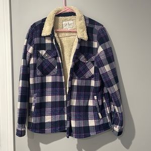 Sherpa flannel coat